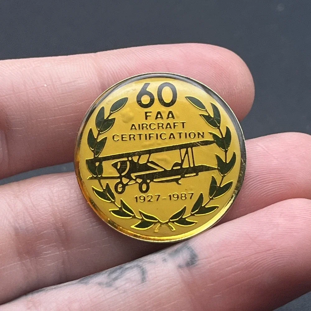 FAA Aircraft Certification 60 Years 1927-1987 Lapel Hat Pin